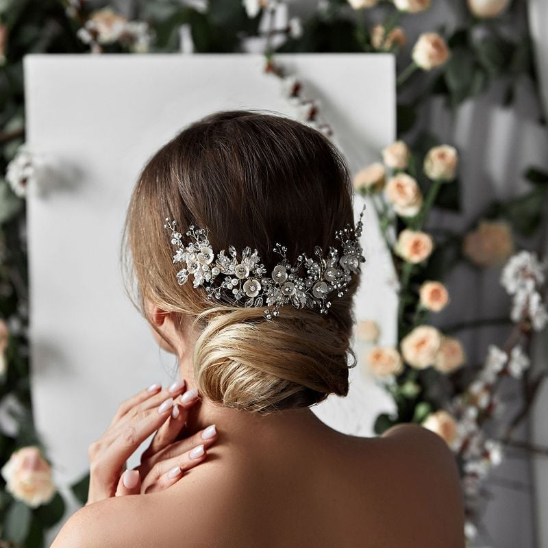 Missing image for Floral Bridal Comb T028
