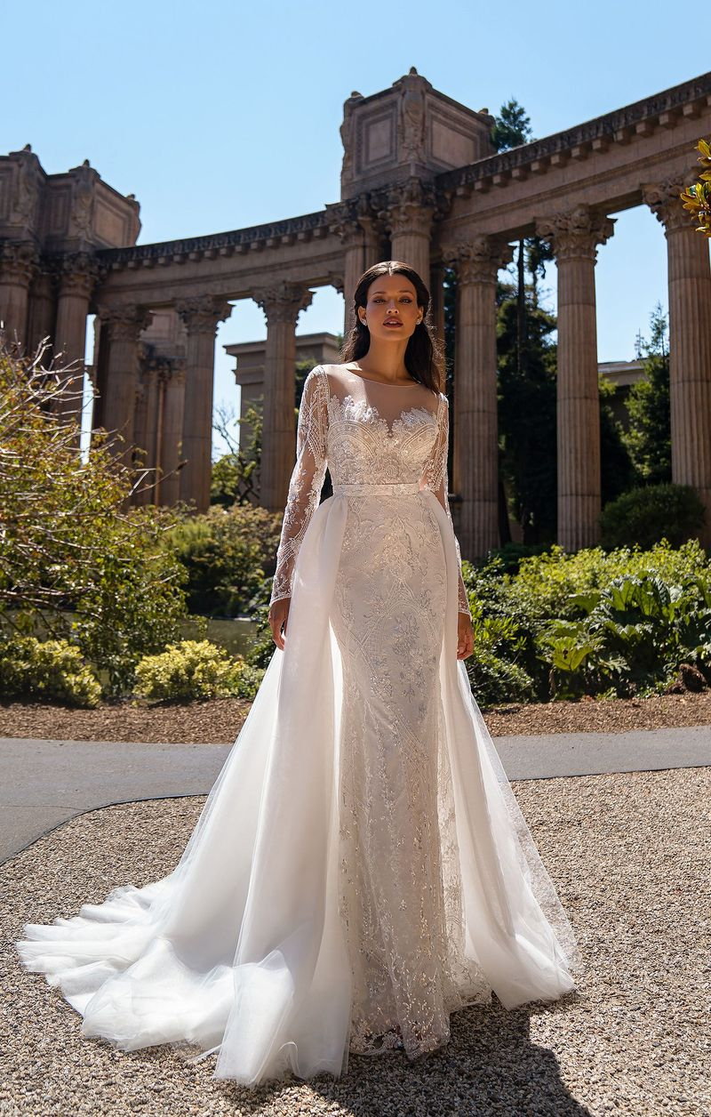 Missing image for Wedding dress S-648-Olena with overskirt