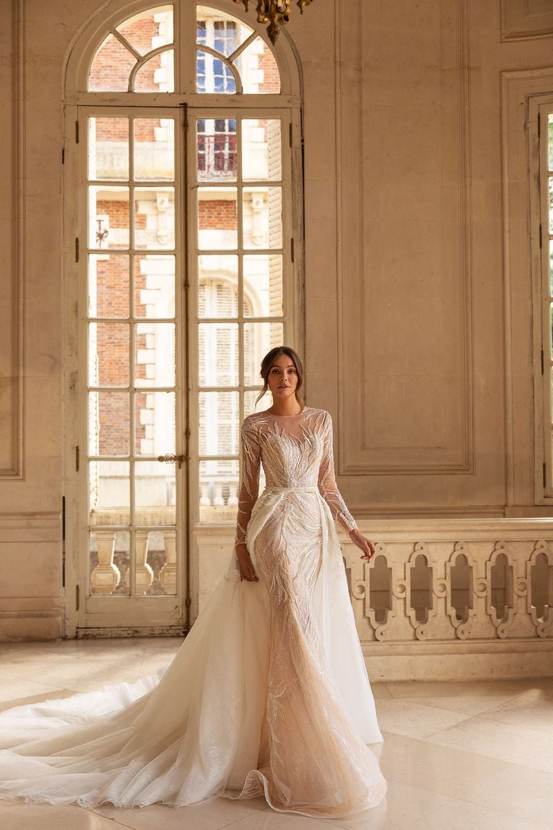 Missing image for Wedding dress with overskirt CT-018